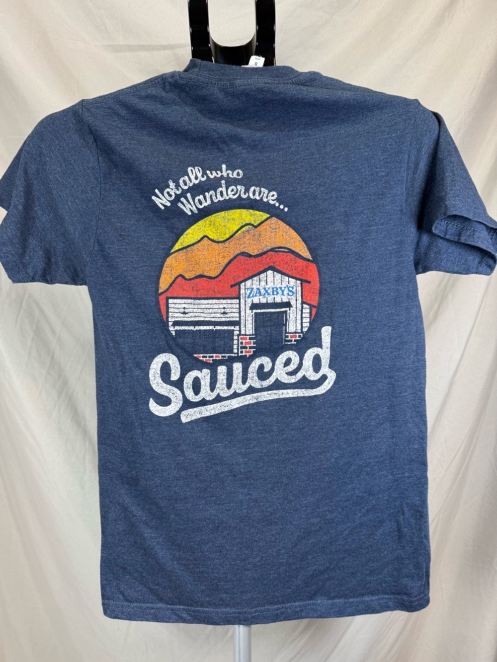 Zaxby’s “Not All Who Wander Are Sauced” Graphic T-Shirt - Navy -Unisex Small 🍗✨